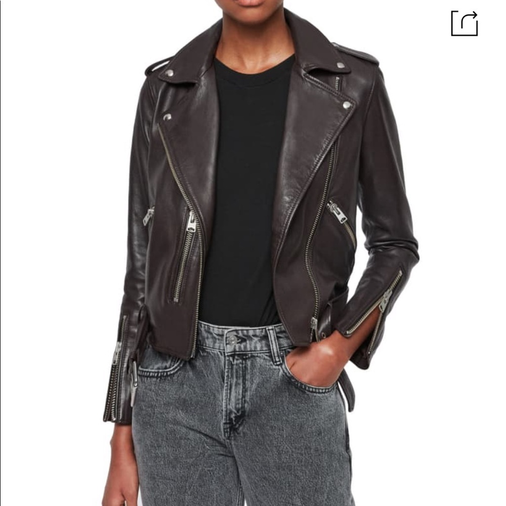 NEW AllSaints Balfern Leather Biker Jacket